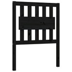 vidaXL Cadre de lit sans matelas noir bois de pin massif