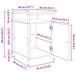 vidaXL Cabinet de chevet chêne artisanal 40 x 42 x 60cm
