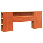 vidaXL Cadre de lit avec tête de lit de rangement 2 Pièces Cire marron