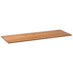 vidaXL Dessus de bureau marron clair bois chêne massif rectangulaire