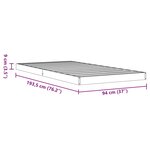 vidaXL Cadre de lit sans matelas cire marron 90x190 cm bois pin massif
