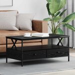 vidaXL Table basse Chêne noir 100 x 51 x 45 cm Bois d'ingénierie