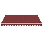 vidaXL Auvent rétractable automatique avec LED bordeaux 400x350 cm
