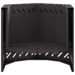 vidaXL Foyer sans fumée hexagonal noir 58x58x51 cm en acier