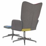 vidaXL Chaise de relaxation avec tabouret Patchwork Tissu