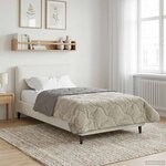 vidaXL Duvet complet toute l'année Matelassé Gris clair 140 x 220 cm