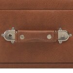 vidaXL Banc avec tiroirs 80 cm Marron Similicuir