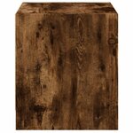vidaXL Tables de chevet et portes vitrées 2 Pièces chêne fumé 35x37x42 cm