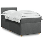 vidaXL Sommier à lattes de lit avec matelas Gris foncé 80x200 cm Tissu