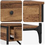 vidaXL Table console bois ancien 75x34.5x75 cm Bois reconstitué