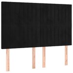 vidaXL Sommier à lattes de lit avec matelas Noir 140x190 cm Velours