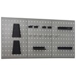 vidaXL Panneaux perforés muraux 3 Pièces 40x58 cm Acier