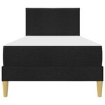 vidaXL Cadre de lit Noir 90 x 190 cm Polyester