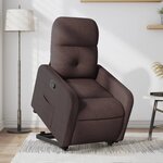 vidaXL Fauteuil inclinable marron foncé tissu