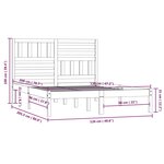 vidaXL Cadre de lit sans matelas blanc bois de pin massif 120x200 cm