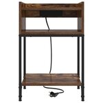 vidaXL Cabinet de chevet Chêne fumé 40 x 40 x 61 cm Bois d'ingénierie