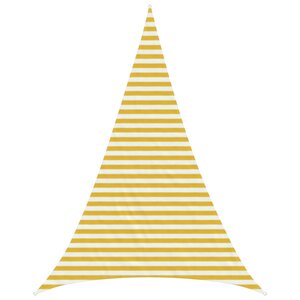 vidaXL Voile d'ombre 5 x 6 x 6 m HDPE Triangulaire Jaune et blanc