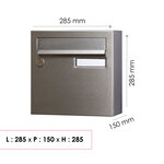 Boite aux lettres Rivage compact brossé