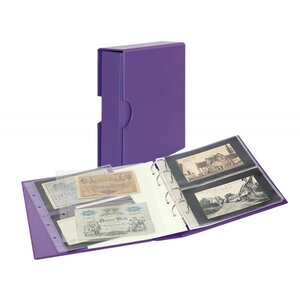 Album Publica M Color Lindner pour billets de banque. Couleur - Violet VIOLA