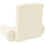 vidaXL Fauteuil de sol ajustable Crème Velours grainé