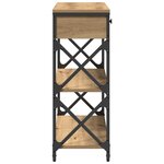 Table basse vidaXL Artisan en chêne 75x28x75 cm en bois d'ingénierie et acier