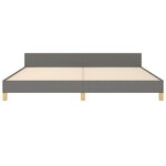 vidaXL Cadre de lit sans matelas avec tête de lit 200x200 cm tissu