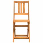 vidaXL Chaise de jardin 2 Pièces Huile Naturelle 40 x 42 x 85 cm