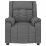 vidaXL Fauteuil électrique de massage Gris foncé Tissu