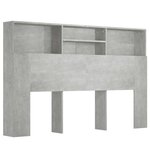 vidaXL Armoire de tête de lit Gris béton 160x19x103 5 cm