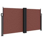 vidaXL Auvent latéral rétractable marron 120x1200 cm