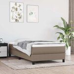 vidaXL Matelas de lit à ressorts ensachés fermeté moyenne Taupe 100x200x20 cm Tissu