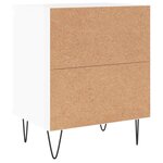 vidaXL Table de chevet blanc brillant 40x30x50 cm bois d’ingénierie