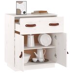 vidaXL Buffet Blanc 65 5x40x75 cm Bois massif de pin