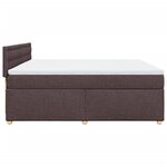 vidaXL Sommier à lattes de lit avec matelas Marron foncé 180x200 cm