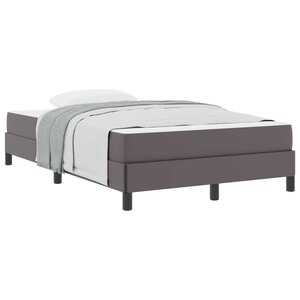 vidaXL Cadre de lit avec matelas Gris 120 x 200 cm tissu