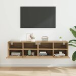 vidaXL Meubles TV muraux 2 Pièces Chêne artisanal 60 x 30 x 30 cm
