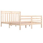 vidaXL Cadre de lit sans matelas 140x200 cm bois massif