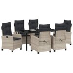 vidaXL Ensemble de salle à manger pour jardin 7 Pièces Gris clair