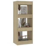 vidaXL Bibliothèque/séparateur de pièce chêne sonoma bois d'ingénierie