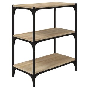 vidaXL Bibliothèque Chêne Sonoma 60x33x70 5 cm Bois d'ingénierie acier