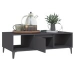 vidaXL Table basse gris 103 5x60x35 cm bois d'ingénierie