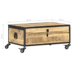 vidaXL Table basse 70x50x33 cm Bois de manguier massif