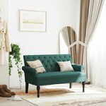vidaXL Banc avec dossier vert foncé 120x62x75 5 cm tissu