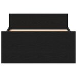 vidaXL Cadre de lit sans matelas chêne noir 75x190 cm bois ingénierie