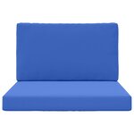 vidaXL Coussin de canapé d'extérieur 2 Pièces Bleu royal Polyester