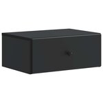 vidaXL Cabinet de chevet mural avec tiroir Noir 49 x 34 5 x 20 cm