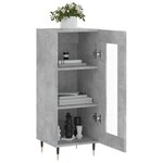 vidaXL Buffet Gris béton 34 5x34x90 cm Bois d'ingénierie