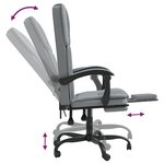 Chaise fauteuil siège pivotante de inclinable de bureau informatique étude clair tissu gris 02_0024237