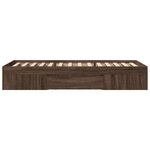 vidaXL Cadre de lit sans matelas chêne marron 75x190cm bois ingénierie