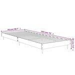 vidaXL Cadre de lit sans matelas blanc 75x190 cm bois d'ingénierie